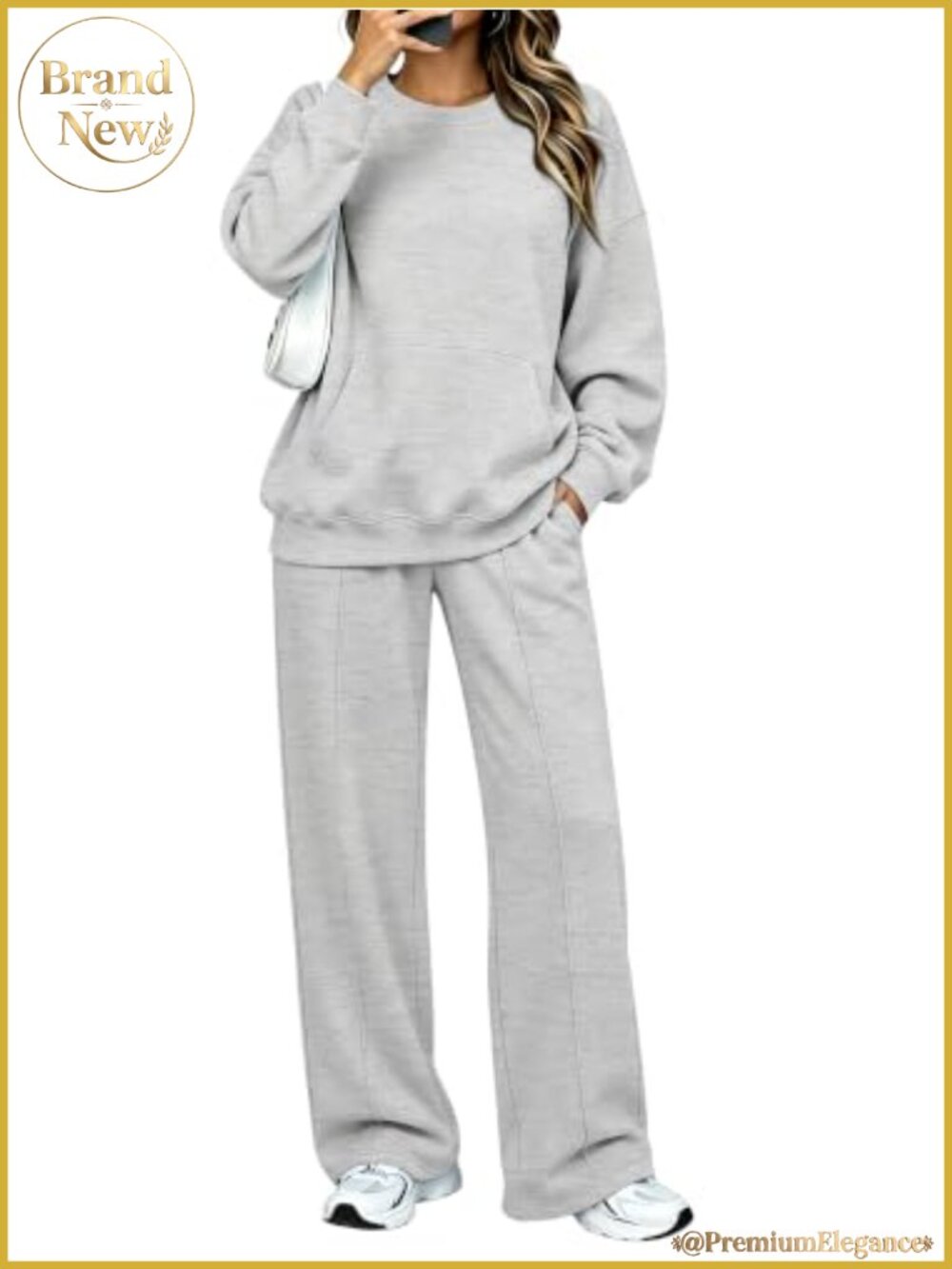 Women's 2-Piece Lounge Set Sweatshirt Sweatpants Oversized Athleisure